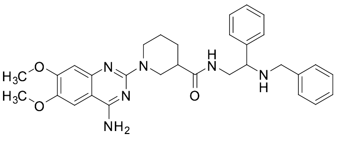 1-(4-Amino-6,7-dimethoxyquinazolin-2-yl)-N-(2-(benzylamino)-2-phenylethyl)piperidine-3-carboxamide