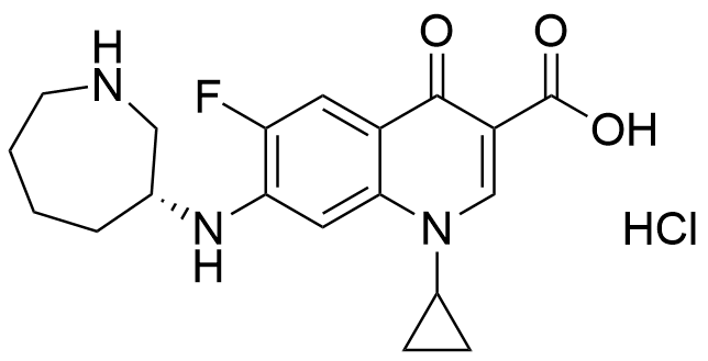 1-Cyclopropyl-6-fluoro-7-[[(3R)-hexahydro-1H-azepin-3-yl]amino]-1,4-dihydro-4-oxo-3-Quinolinecarboxylic Acid Hydrochloride