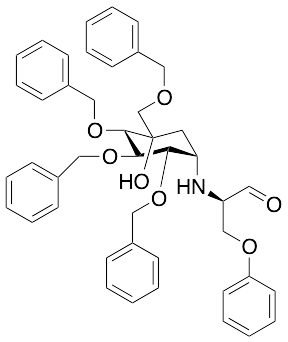 (2R,​3S,​4S,​5S) -5-Hydroxy-2,3,4-tris(phenylmethoxy)-5-[(phenylmethoxy)methyl]-cyclohexyl-(R)-amino-3-phenoxypropanal