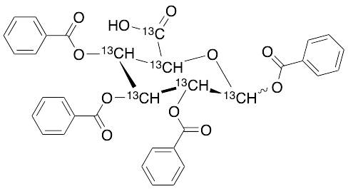 1,2,3,4-Tetra-O-benzoyl-D-glucuronic-13C6 Acid