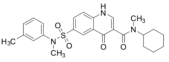 N-Cyclohexyl-1,4-dihydro-N-methyl-6-[[methyl(3-methylphenyl)amino]sulfonyl]-4-oxo-3-quinolinecarboxamide