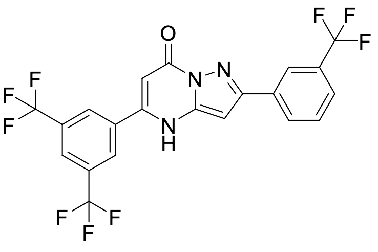 5-(3,5-bis(Trifluoromethyl)phenyl)-2-(3-(trifluoromethyl)phenyl)pyrazolo[1,5-a]pyrimidin-7(4H)-one