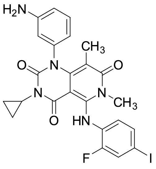 1-(3-Aminophenyl)-3-cyclopropyl-5-((2-fluoro-4-iodophenyl)amino)-6,8-dimethylpyrido[4,3-d]pyrimidine-2,4,7(1H,3H,6H)-trione