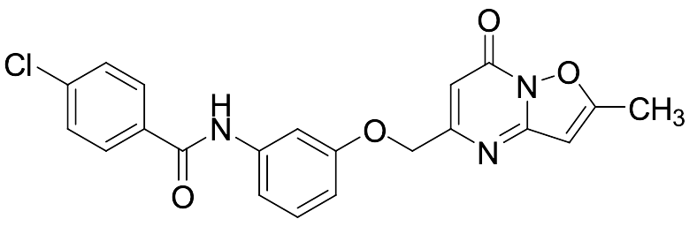 4-Chloro-N-[3-[(2-methyl-7-oxo-7H-isoxazolo[2,3-a]pyrimidin-5-yl)methoxy]phenyl]benzamide
