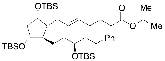 (E)-7-((1R,2R,3R,5S)-3,5-Bis((tert-butyldimethylsilyl)oxy)-2-((S)-3-((tert-butyldimethylsilyl)oxy)-5-phenylpentyl)cyclopentyl)hept-5-enoic Acid Isopropyl Ester