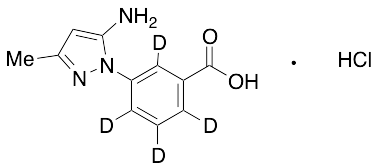 3-(5-Amino-3-methyl-1H-pyrazol-1-yl)-Benzoic Acid-d4 Hydrochloride