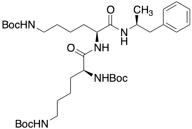 N-Triboc-(S)-2,6-Diamino-N-((S)-6-amino-1-oxo-1-(((S)-1-phenylpropan-2-yl)amino)hexan-2-yl)hexanamide