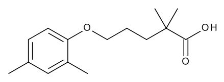 2,2-dimethyl-5-(2,4-xylyloxy)valeric acid (BP 364)
