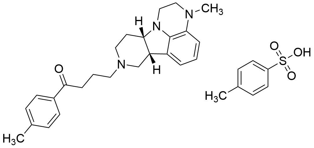 4-((6bR,10aS)-3-methyl-2,3,6b,9,10,10a-hexahydro-1H-pyrido[3',4':4,5]pyrrolo[1,2,3-de]quinoxalin-8(7H)-yl)-1-(p-tolyl)butan-1-one 4-methylbenzenesulfonate