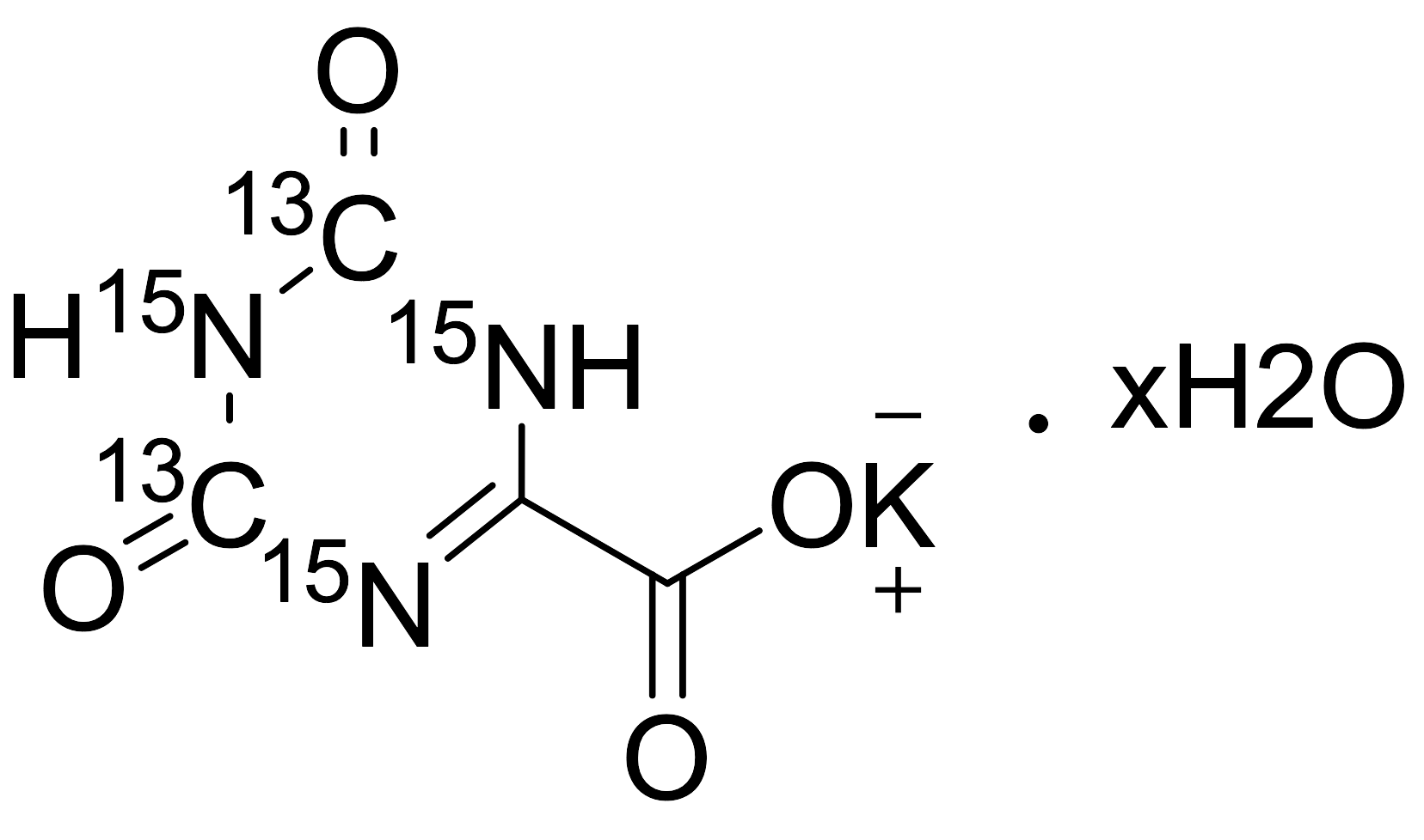 Oxonic Acid -13C2,15N3 Potassium Salt Hydrate