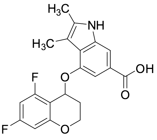 4-((5,7-Difluorochroman-4-yl)oxy)-2,3-dimethyl-1H-indole-6-carboxylic Acid