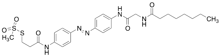 (E)-S-(3-((4-((4-(2-Octanamidoacetamido)phenyl)diazenyl)phenyl)amino)-3-oxopropyl) Methanesulfonothioate