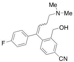 4-[4-(Dimethylamino)-1-(4-fluorophenyl)-1-buten-1-yl]-3-(hydroxymethyl)-benzonitrile (Citalopram Olefinic Impurity)