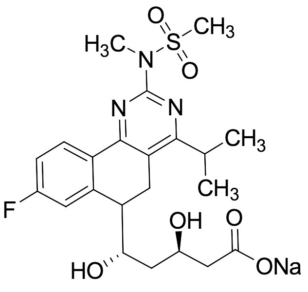 (bR,deltaS)-8-Fluoro-5,6-dihydro-b,delta-dihydroxy-4-(1-methylethyl)-2-[methyl(methylsulfonyl)amino]-benzo[h]quinazoline-6-pentanoic Acid Sodium Salt