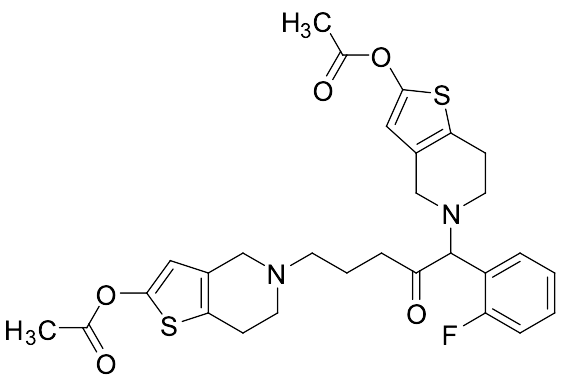 (1-(2-Fluorophenyl)-2-oxopentane-1,5-diyl)bis(4,5,6,7-tetrahydrothieno[3,2-c]pyridine-5,2-diyl) Diacetate
