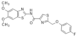 N-(5,6-Dimethoxy-2-benzothiazolyl)-2-[(4-fluorophenoxy)methyl]-4-thiazolecarboxamide