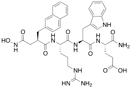 N2-[(2R)-4-(Hydroxyamino)-2-(2-naphthalenylmethyl)-1,4-dioxobutyl]-L-arginyl-L-tryptophyl-L-alpha-glutamine