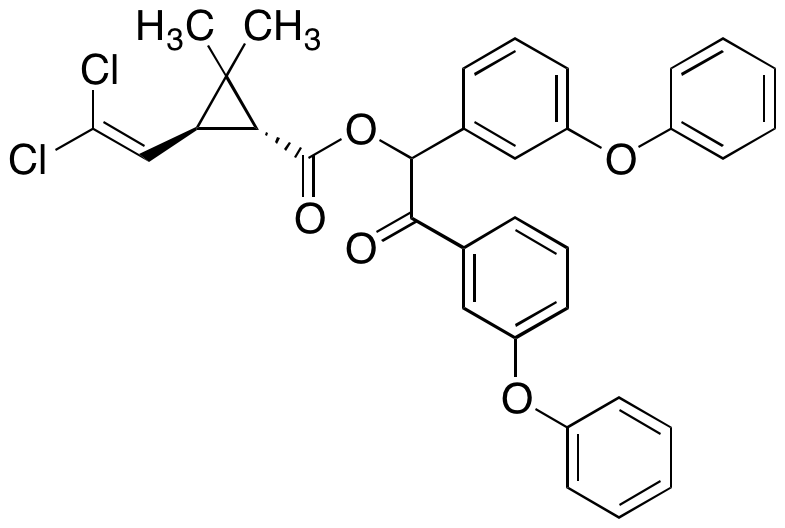trans-3-Oxo-1,2-bis(3-phenoxyphenyl)ethyl ester 3-(2,2-dichloroethenyl)-2,2-dimethylcyclopropanecarboxylic Acid