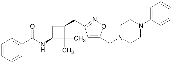 N-[(1S,3S)-2,2-Dimethyl-3-[[5-[(4-phenyl-1-piperazinyl)methyl]-3-isoxazolyl]methyl]cyclobutyl]-benzamide