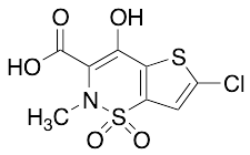 6-Chloro-4-hydroxy-2-methyl-2H-thieno[2,3-e]-1,2-thiazine-3-carboxylic Acid, 1,1-Dioxide