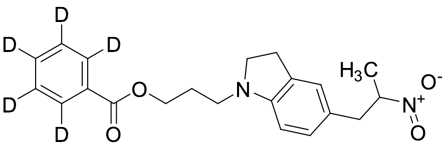 3-(5-(2-Nitropropyl)indolin-1-yl)propyl Benzoate-D₅