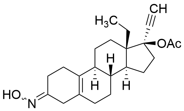 13-Ethyl-17beta-acetoxy-18,19-dinor-17alpha-pregn-5(10)-en-20-yn-3-one oxime (E/Z mixtures)
