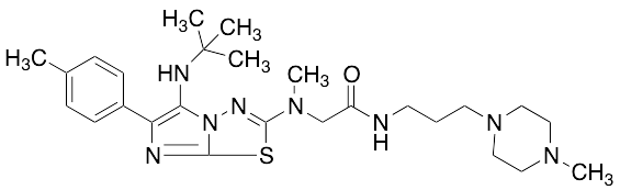2-[[5-[(1,1-Dimethylethyl)amino]-6-(4-methylphenyl)imidazo[2,1-b]-1,3,4-thiadiazol-2-yl]methylamino]-N-[3-(4-methyl-1-piperazinyl)propyl]-acetamide