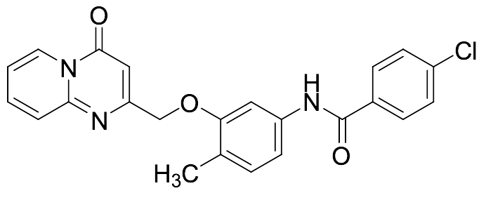 4-Chloro-N-[4-methyl-3-[(4-oxo-4H-pyrido[1,2-a]pyrimidin-2-yl)methoxy]phenyl]benzamide