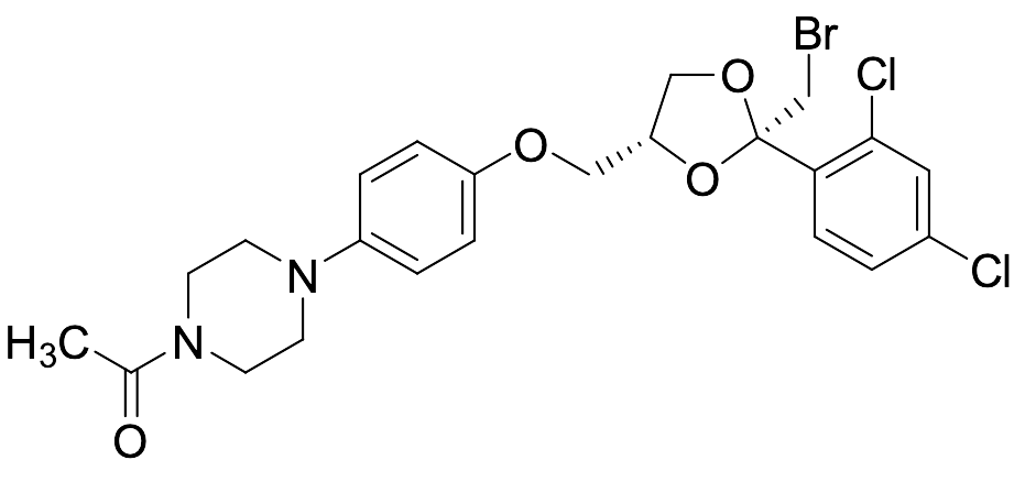 (2S-​cis)​-1-​Acetyl-​4-​[4-​[[2-​(bromomethyl)​-​2-​(2,​4-​dichlorophenyl)​-​1,​3-​dioxolan-​4-​yl]​methoxy]​phenyl]​-piperazine