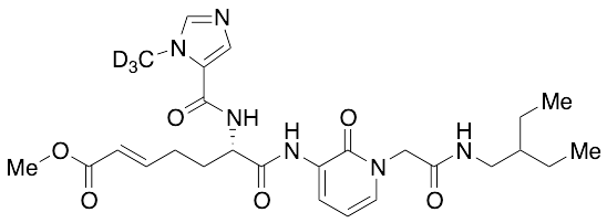 (2E,6S)-7-[[1-[2-[(2-Ethylbutyl)amino]-2-oxoethyl]-1,2-dihydro-2-oxo-3-pyridinyl]amino]-6-[[(1-methyl-1H-imidazol-5-yl)carbonyl]amino]-7-oxo-2-heptenoic Acid Methyl Ester-d3