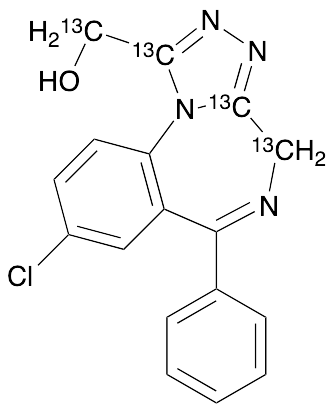 1-Hydroxy Alprazolam-13C4