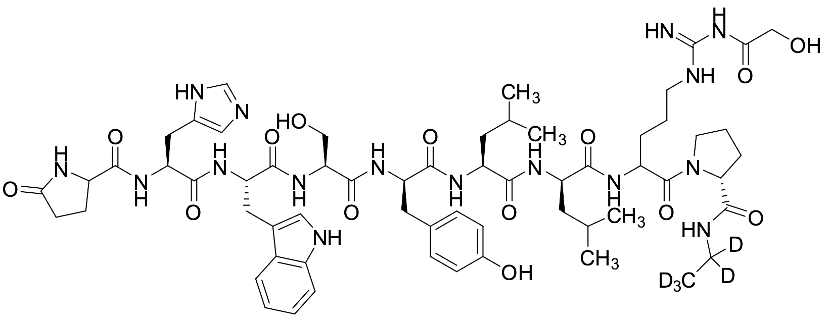 (2R)-N-(Ethyl-D₅)-1-(Nw-(2-hydroxyacetyl)-N2-(5-oxopyrrolidine-2-carbonyl)-L-histidyl-L-tryptophyl-L-seryl-D-tyrosyl-L-leucyl-D-leucylarginyl)pyrrolidine-2-carboxamide