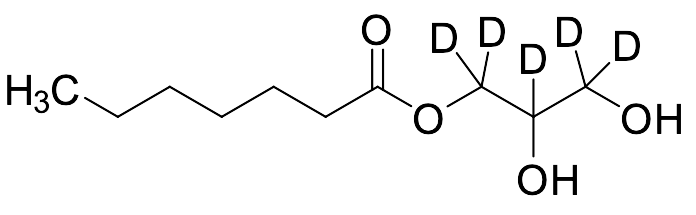 2,3-Dihydroxypropyl heptanoate-D₅
