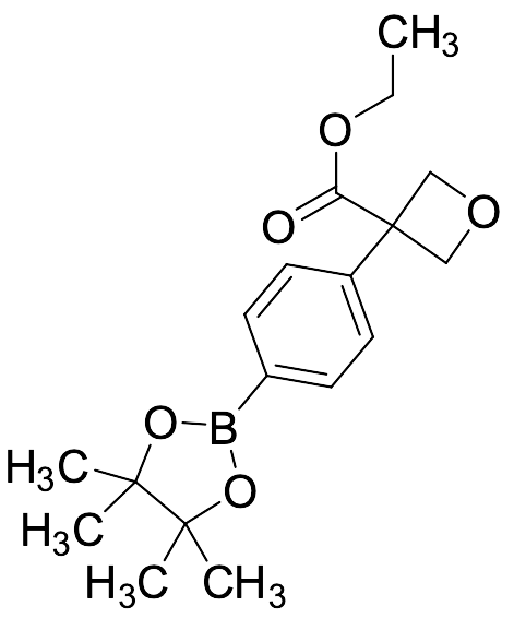 3-​[4-​(4,​4,​5,​5-​Tetramethyl-​1,​3,​2-​dioxaborolan-​2-​yl)​phenyl]​-3-​oxetanecarboxylic Acid Ethyl Ester