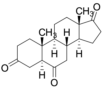 5Alpha-Androstan-3,6,17-trione [A crystalline solid]