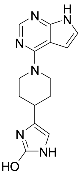 4-(1-(7H-Pyrrolo[2,3-d]pyrimidin-4-yl)piperidin-4-yl)-1H-imidazol-2-ol