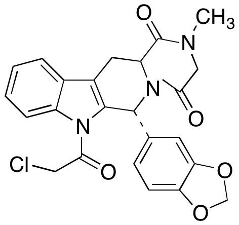 (6R)-6-(Benzo[d][1,3]dioxol-5-yl)-7-(2-chloroacetyl)-2-methyl-2,3,12,12a-tetrahydropyrazino[1’,2’:1,6]pyrido[3,4-b]indole-1,4(6H,7H)-dione