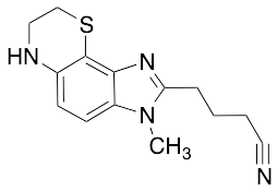 3-Methyl-3,6,7,8-tetrahydroimidazo[4',5':5,6]benzo[1,2-b][1,4]thiazin-2-yl)butanenitrile
