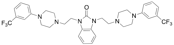 1,3-Bis(2-(4-(3-(trifluoromethyl)phenyl)piperazin-1-yl)ethyl)-1H-benzo[d]imidazol-2(3H)-one