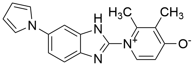 Pyridinium, 4-hydroxy-2,3-dimethyl-1-[6-(1H-pyrrol-1-yl)-1H-benzimidazol-2-yl]-, inner salt