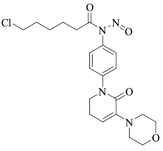 6-Chloro-N-(4-(5-morpholino-6-oxo-3,6-dihydropyridin-1(2H)-yl)phenyl)-N-nitrosohexanamide