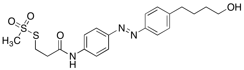 (E)-S-(3-((4-((4-(4-hydroxybutyl)phenyl)diazenyl)phenyl)amino)-3-oxopropyl) methanesulfonothioate