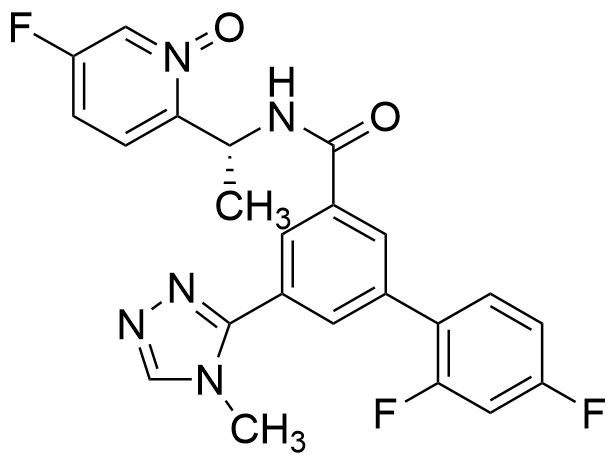 2',4'-Difluoro-N-[(1R)-1-(5-fluoro-1-oxido-2-pyridinyl)ethyl]-5-(4-methyl-4H-1,2,4-triazol-3-yl)[1,1'-biphenyl]-3-carboxamide