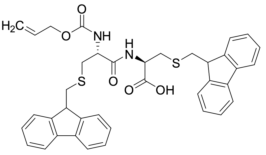 (R)-3-(((9H-Fluoren-9-yl)methyl)thio)-2-((R)-3-(((9H-fluoren-9-yl)methyl)thio)-2-(((allyloxy)carbonyl)amino)propanamido)propanoic Acid