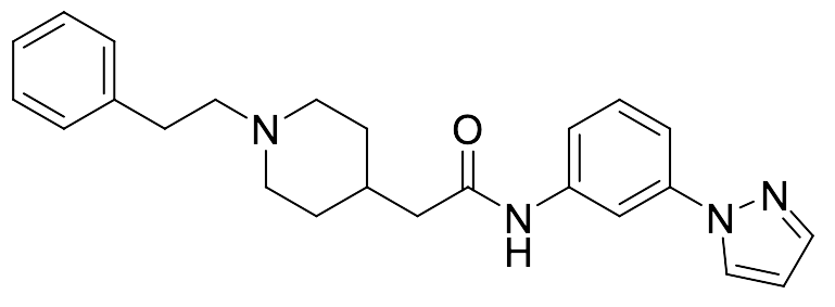 2-(1-Phenethylpiperidin-4-yl)-N-(3-pyrazol-1-ylphenyl)acetamide