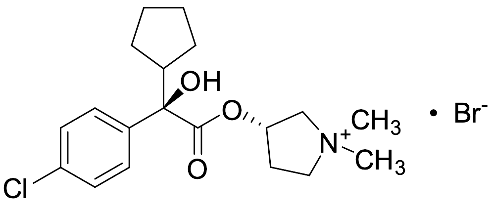 (S)-3-((R)-2-(4-Chlorophenyl)-2-cyclopentyl-2-hydroxyacetoxy)-1,1-dimethylpyrrolidin-1-ium Bromide