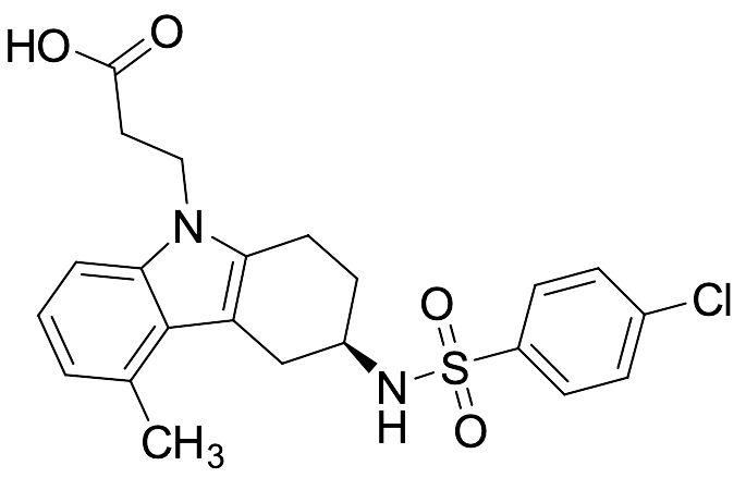 (R)-3-(3-((4-Chlorophenyl)sulfonamido)-5-methyl-1,2,3,4-tetrahydro-9H-carbazol-9-yl)propanoic Acid