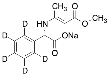 (S)​-a-​[(3-​Methoxy-​1-​methyl-​3-​oxo-​1-​propenyl)​amino]​-​benzeneacetic Acid-d5 Monosodium Salt