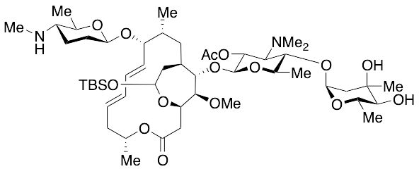 4,17-Dioxabicyclo[12.3.2]nonadecane-18-O-tert-butyldimethylsilyl N-Desmethyl Spiramycin I 2A-Acetate
