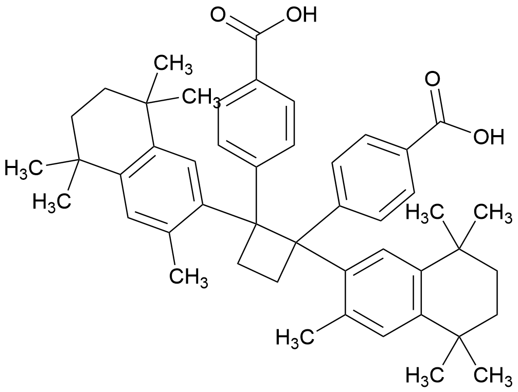 4,4'-(1,2-bis(3,5,5,8,8-pentamethyl-5,6,7,8-tetrahydronaphthalen-2-yl)cyclobutane-1,2-diyl)dibenzoic Acid